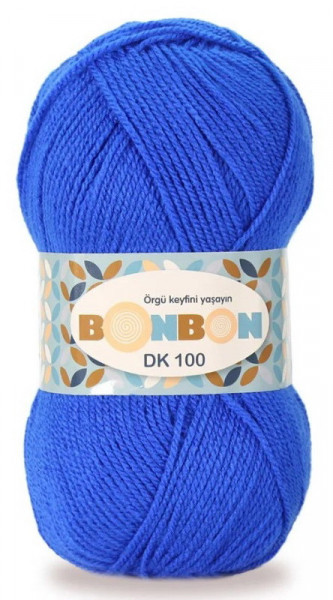 Fir de tricotat sau crosetat - Fire tip mohair din acril BONBON DK ALBASTRU 98818