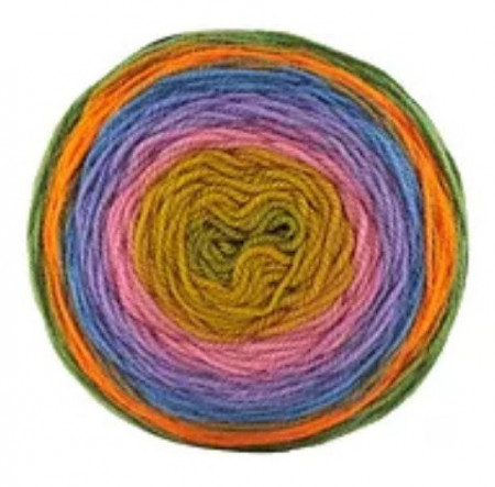 Fir de tricotat sau crosetat - Fire tip mohair din acril Kamgarn Papatya CAKE degrade 221