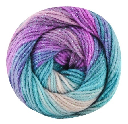 Fir de tricotat sau crosetat - Fire tip mohair din acril Kamgarn Papatya Batik Glitter degrade 05 - Img 2