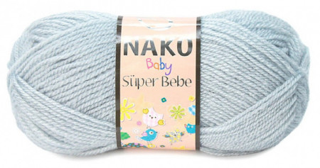 Fir de tricotat sau crosetat - Fire tip mohair din acril Nako SUPER BEBE GRI 4895
