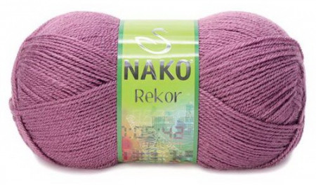 Fir de tricotat sau crosetat - Fire tip mohair din acril premium Nako REKOR MOV 569