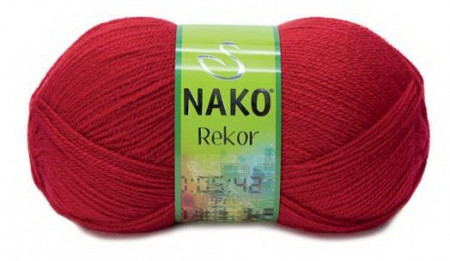 Fir de tricotat sau crosetat - Fire tip mohair din acril premium Nako REKOR ROSU 251