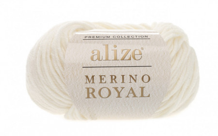 Fir de tricotat sau crosetat - Fire tip mohair din lana 100%, ALIZE MERINO ROYAL CREAM 62