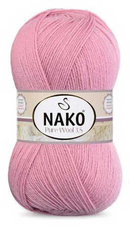 Fir de tricotat sau crosetat - Fire tip mohair din lana 100% Nako PURE WOOL 3,5 ROZ 275