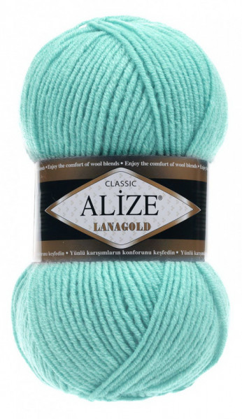 Fir de tricotat sau crosetat - Fire tip mohair din lana 49% si acril 51% Alize Lanagold Vernil 462