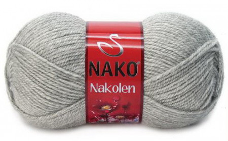 Fir de tricotat sau crosetat - Fire tip mohair din lana 50% si acril 50% Nakolen GRI 195
