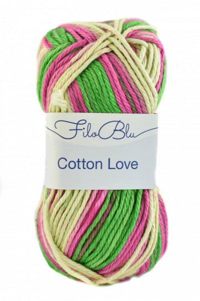 Fir de tricotat sau crosetat - Fire tip mohair din poliester Filo Blu - Cotton Love - 04 DEGRADE