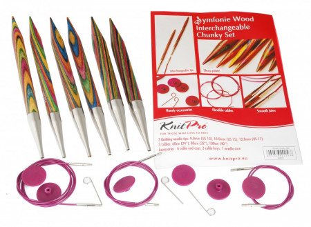 KnitPro SYMFONIE WOOD - set andrele interschimbabile CHUNKY