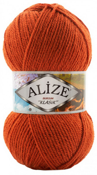 Fir de tricotat sau crosetat - Fir ACRILIC ALIZE BURCUM KLASIK PORTOCALIU 408