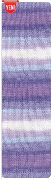 Fir de tricotat sau crosetat - Fire amestec acril anti pilling + bambus ALIZE BABY BEST BATIK 3483 - Img 2