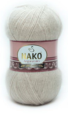 Fir de tricotat sau crosetat - Fire tip mohair acril NAKO ANGORA LUKS BEJ 6858