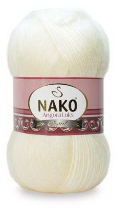 Fir de tricotat sau crosetat - Fire tip mohair acril NAKO ANGORA LUKS CREAM 23403