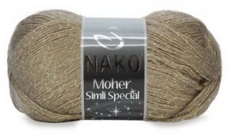 Fir de tricotat sau crosetat - Fire tip mohair acril NAKO MOHER SIMLI SPECIAL BEJ 4762