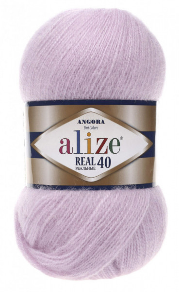 Fir de tricotat sau crosetat - Fire tip mohair din acril Alize Angora Real 40 Lila 27