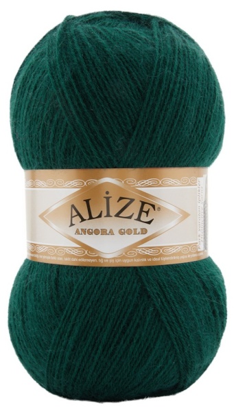 Fir de tricotat sau crosetat - Fire tip mohair din acril Alize Angora Gold Verde 426 - Img 2