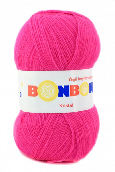 Fir de tricotat sau crosetat - Fire tip mohair din acril BONBON KRISTAL roz 98396