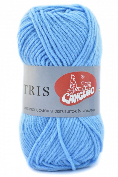 Fir de tricotat sau crosetat - Fire tip mohair din acril CANGURO - TRIS BLEO 322