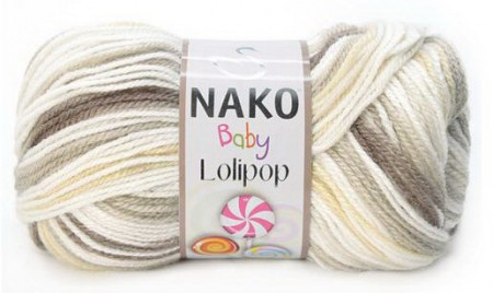 Fir de tricotat sau crosetat - Fire tip mohair din acril degrade Nako Lolipop mix 80563