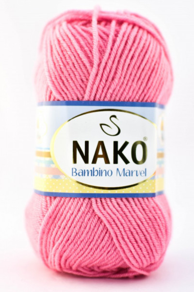 Fir de tricotat sau crosetat - Fire tip mohair din acril Nako Baby MARVEL ROZ 6837