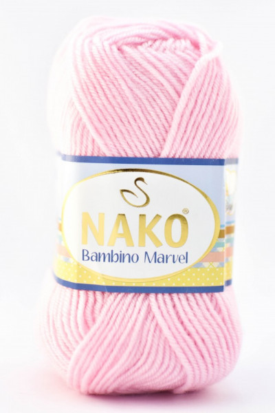 Fir de tricotat sau crosetat - Fire tip mohair din acril Nako Baby MARVEL ROZ 3661