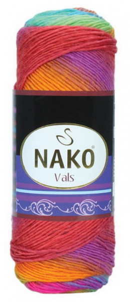 Fir de tricotat sau crosetat - Fire tip mohair din acril premium Nako VALS DEGRADE 87635