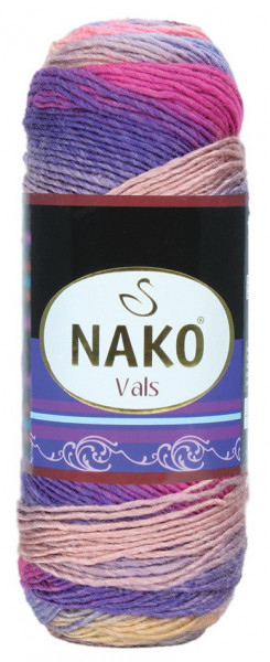 Fir de tricotat sau crosetat - Fire tip mohair din acril premium Nako VALS DEGRADE 87633