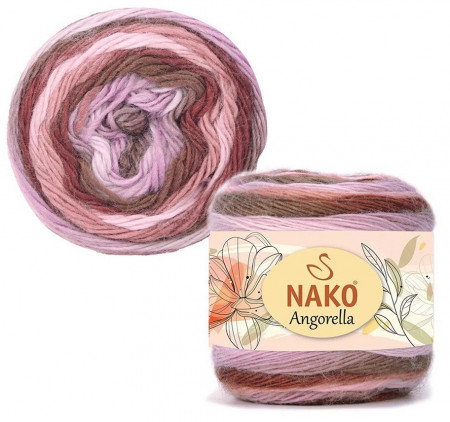 Fir de tricotat sau crosetat - Fire tip mohair din acril premium Nako ANGORELLA DEGRADE 87532