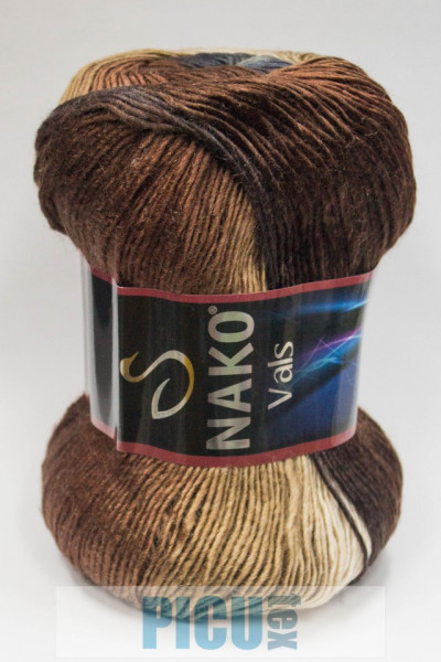 Fir de tricotat sau crosetat - Fire tip mohair din acril premium Nako VALS DEGRADE 86462