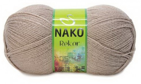 Fir de tricotat sau crosetat - Fire tip mohair din acril premium Nako REKOR BEJ 257
