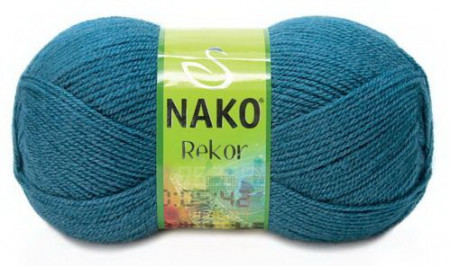 Fir de tricotat sau crosetat - Fire tip mohair din acril premium Nako REKOR  ALBASTRU 185