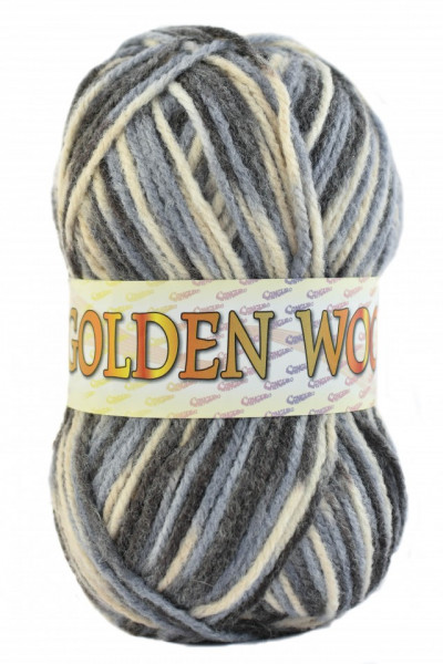 Fir de tricotat sau crosetat - Fire tip mohair din acril si lana GOLDEN WOOL IMPRIMAT - 376