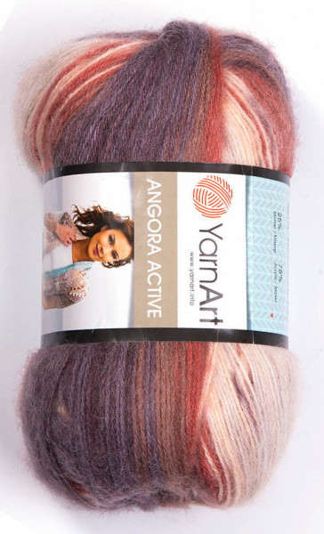 Fir de tricotat sau crosetat - Fire tip mohair din acril Yarnart Angora Active degrade 851