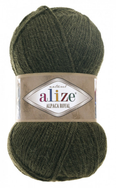 Fir de tricotat sau crosetat - Fire tip mohair din alpaca 30%, lana 15%, acril 55% Alize Alpaca Royal VERDE 567