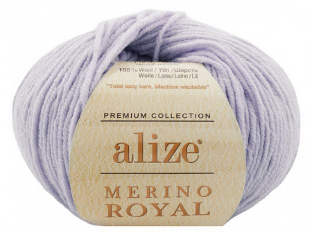 Fir de tricotat sau crosetat - Fire tip mohair din lana 100%, ALIZE MERINO ROYAL LILA 682