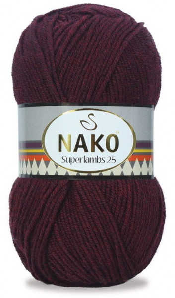 Fir de tricotat sau crosetat - Fire tip mohair din lana 25% si acril 75% Nako Superlambs 25 GRENA MELANJ 1402