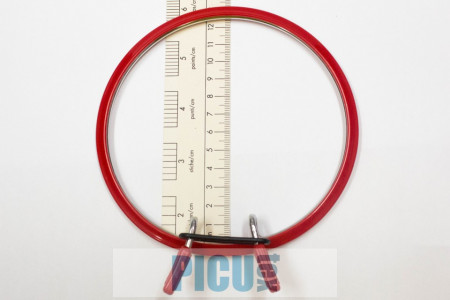 Gherghef rotund cu arc de metal Nurge Rosu Mic