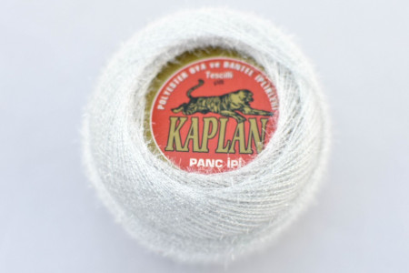 Fir de crosetat polyester KAPLAN KRISTAL-ALB