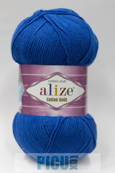 Fir de tricotat sau crosetat - Fir ALIZE COTTON GOLD ALBASTRU 141