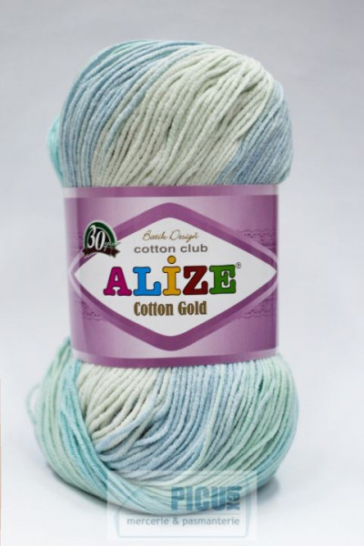 Fir de tricotat sau crosetat - Fir ALIZE COTTON GOLD BATIK - DEGRADE 5549