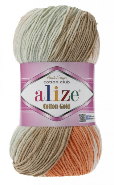 Fir de tricotat sau crosetat - Fir ALIZE COTTON GOLD BATIK - DEGRADE 7103