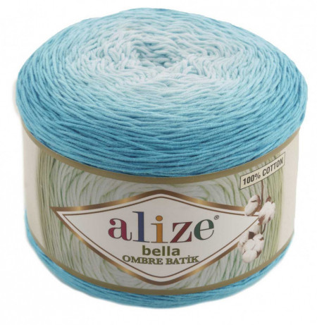 Fir de tricotat sau crosetat - Fir BUMBAC 100% ALIZE BELLA OMBRE BATIK COD 7409