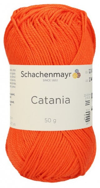 Fir de tricotat sau crosetat - Fir BUMBAC 100% MERCERIZAT CATANIA PORTOCALIU 189