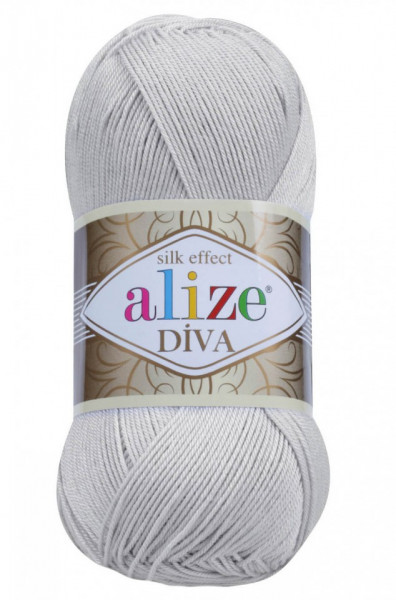 Fir de tricotat sau crosetat - Fir microfibra ALIZE DIVA GRI 168