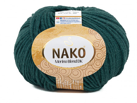 Fir de tricotat sau crosetat - Fire din lana 100% Nako Merino Blend DK - VERDE COD 4690