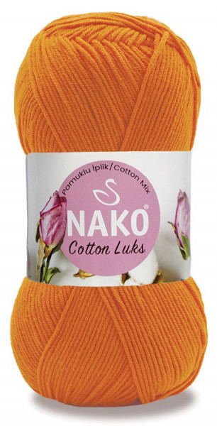 Fir de tricotat sau crosetat - Fire NAKO COTTON LUKS PORTOCALIU 97552