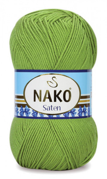 Fir de tricotat sau crosetat - Fire Nako SATEN VERDE 3330