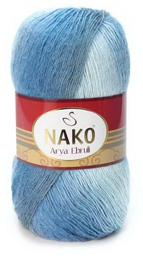 Fir de tricotat sau crosetat - Fire tip mohair acril NAKO ARYA EBRULI DEGRADE 86404