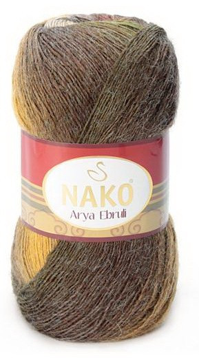 Fir de tricotat sau crosetat - Fire tip mohair acril NAKO ARYA EBRULI DEGRADE 86417