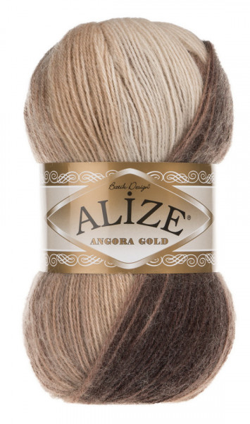 Fir de tricotat sau crosetat - Fire tip mohair din acril Alize Angora Gold Batik degrade 6779 - Img 3