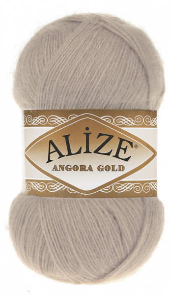 Fir de tricotat sau crosetat - Fire tip mohair din acril Alize Angora Gold Bej 506